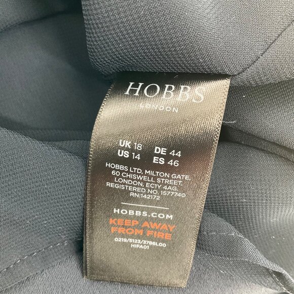 Hobbs London Navy Blue Bell Sleeve Shift Dress Womens UK 18 US 14 lined classic - Picture 6 of 8